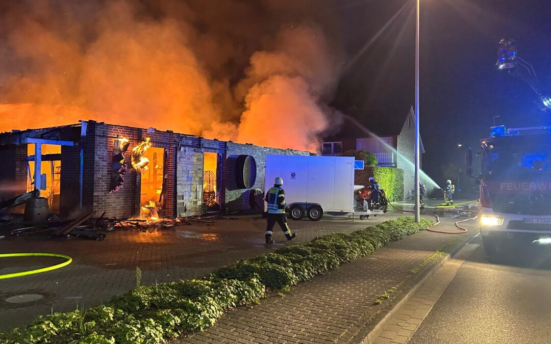 Großbrand in Weinhandlung